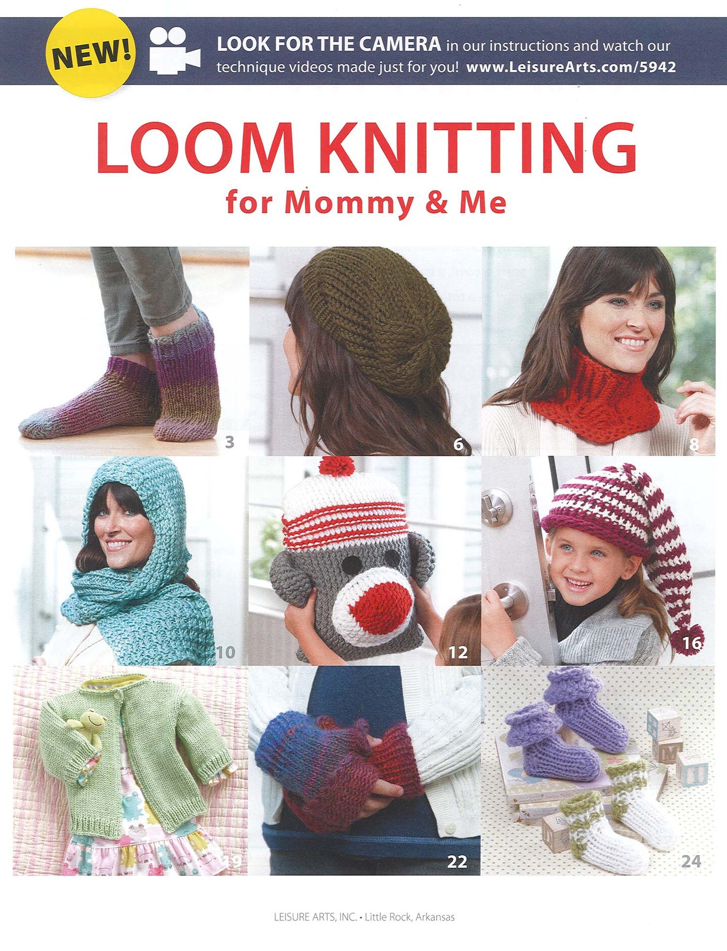 Leisure Arts Loom Knitting For Mommy and Me Knitting Book