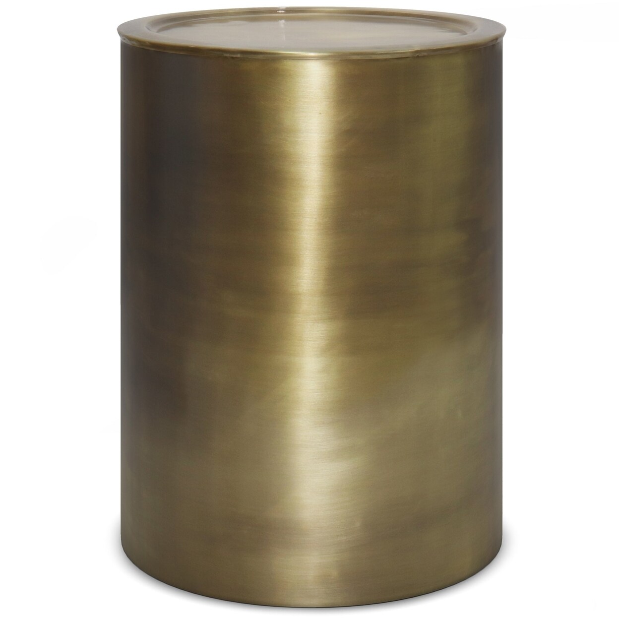 Corbin Metal Side Table Cylinder Smooth Finish Living Room