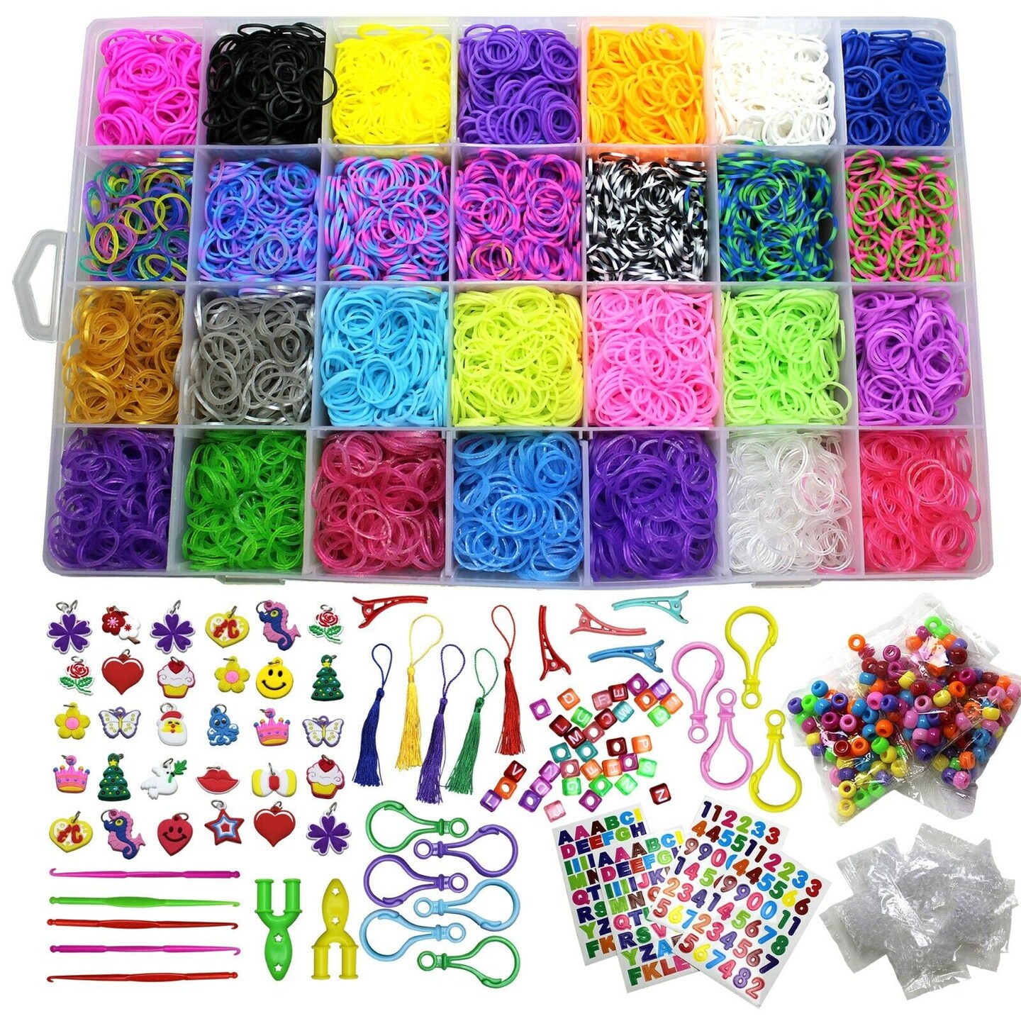 Colorful Rubber Bands Refill Loom Kit Organizer