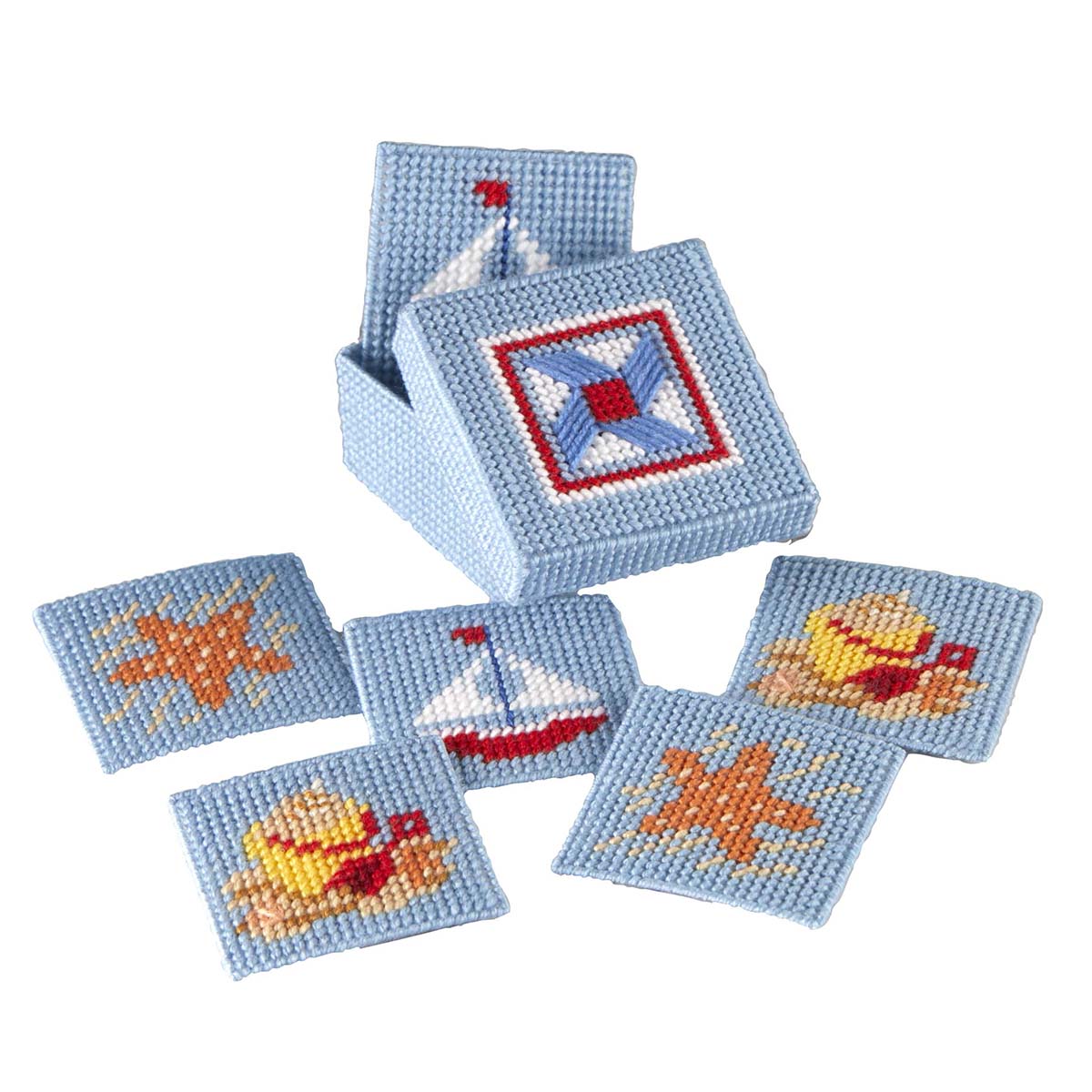 Herrschners  Summer Welcome Coasters Plastic Canvas Kit