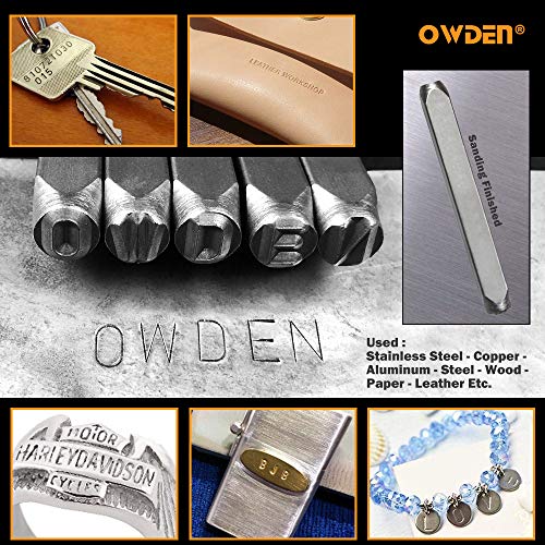 OWDEN Standard Number and Uppercase Letter Metal Stamps 1/8'' (3mm