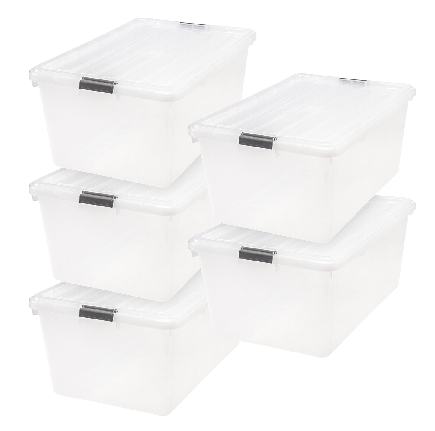 Iris Usa 45/68/91/144qt Plastic Storage Bins With Lids : Target