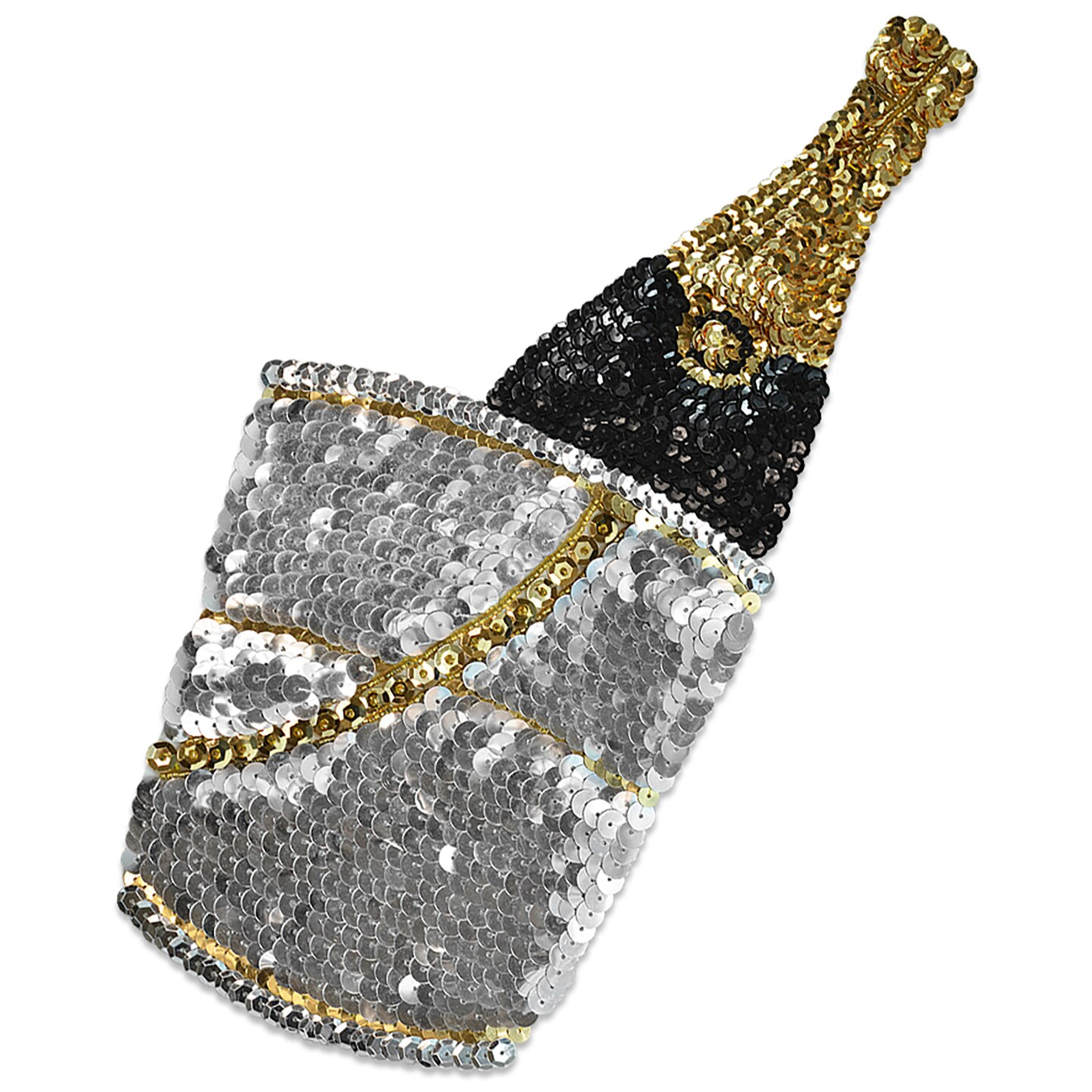 Large Champagne In Bucket Sequin Applique