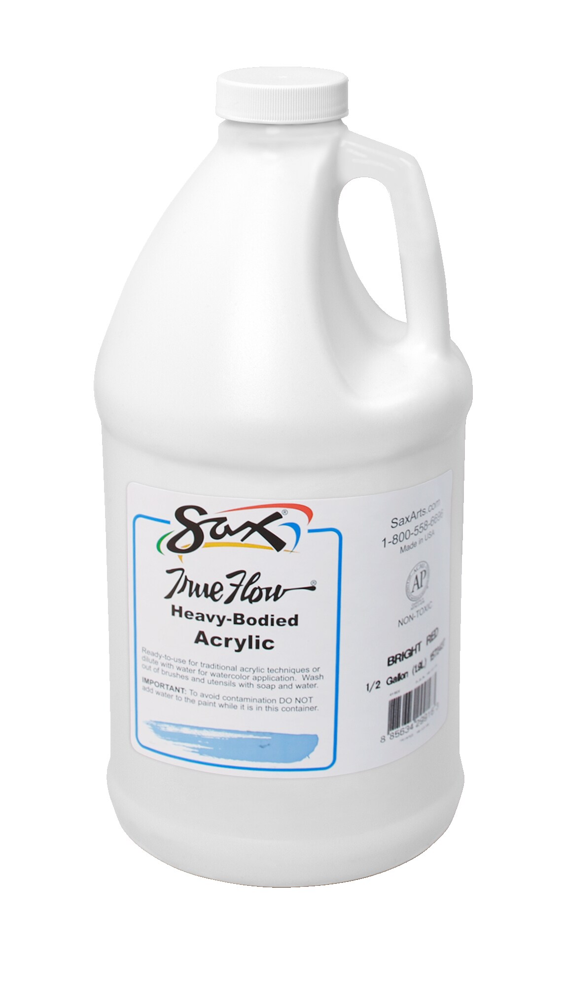 Sax True Flow Heavy Body Acrylic Paint, Half Gallon, Blockout White