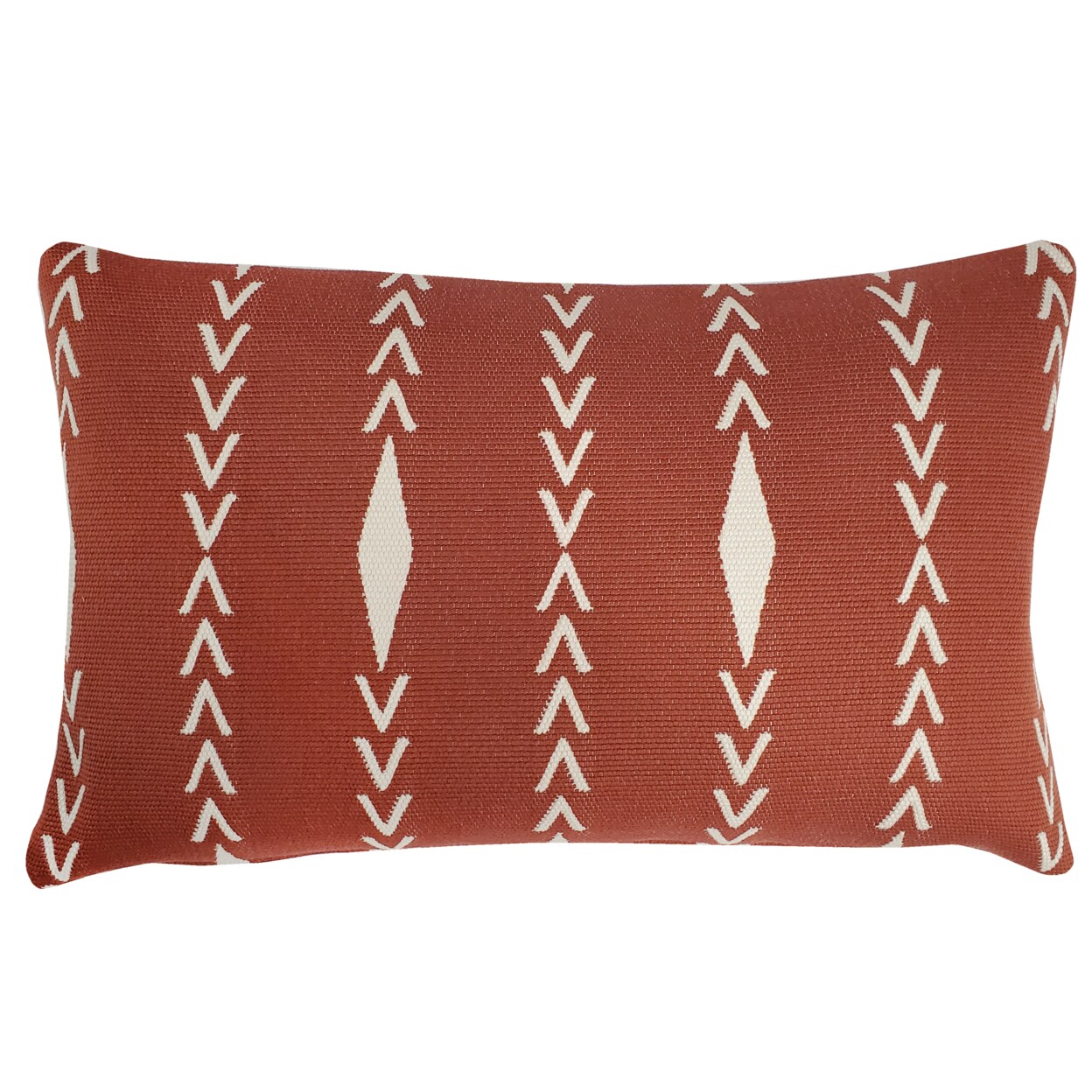 Pillow D&#xFFFD;cor Diamond Ray Cinnamon Throw Pillow 12x20, with Polyfill Insert