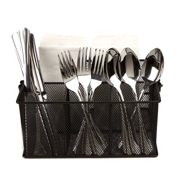 Black Mesh Storage Basket Organizer