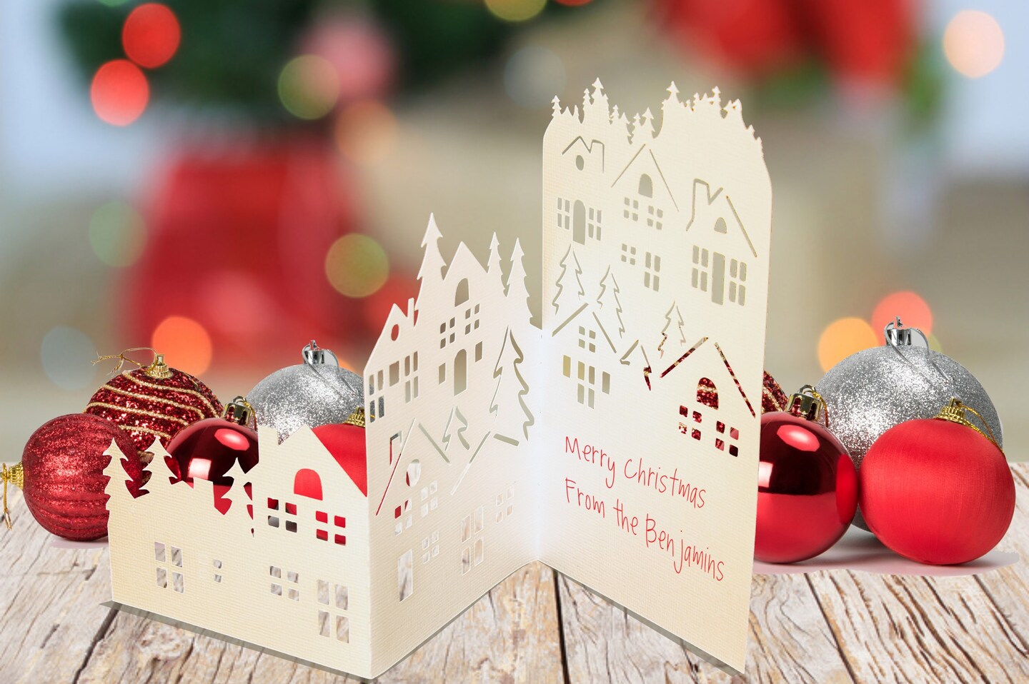 Classeur De Gaufrage 3D Village De Noël Vaessen Creative - 15x15 Cm, Pour Scrapbooking, Cartes Et DIY