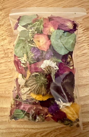 Floral Confetti Pouch, Dried Flowers Favor, Confetti Packet ...