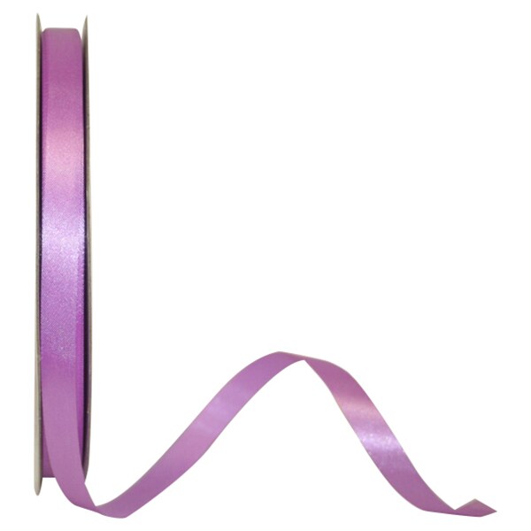 Florist Ribbons --- &#x215C; inch x 100 yards --- Single Face Satin-Taffeta Ribbon -- Violet Color
