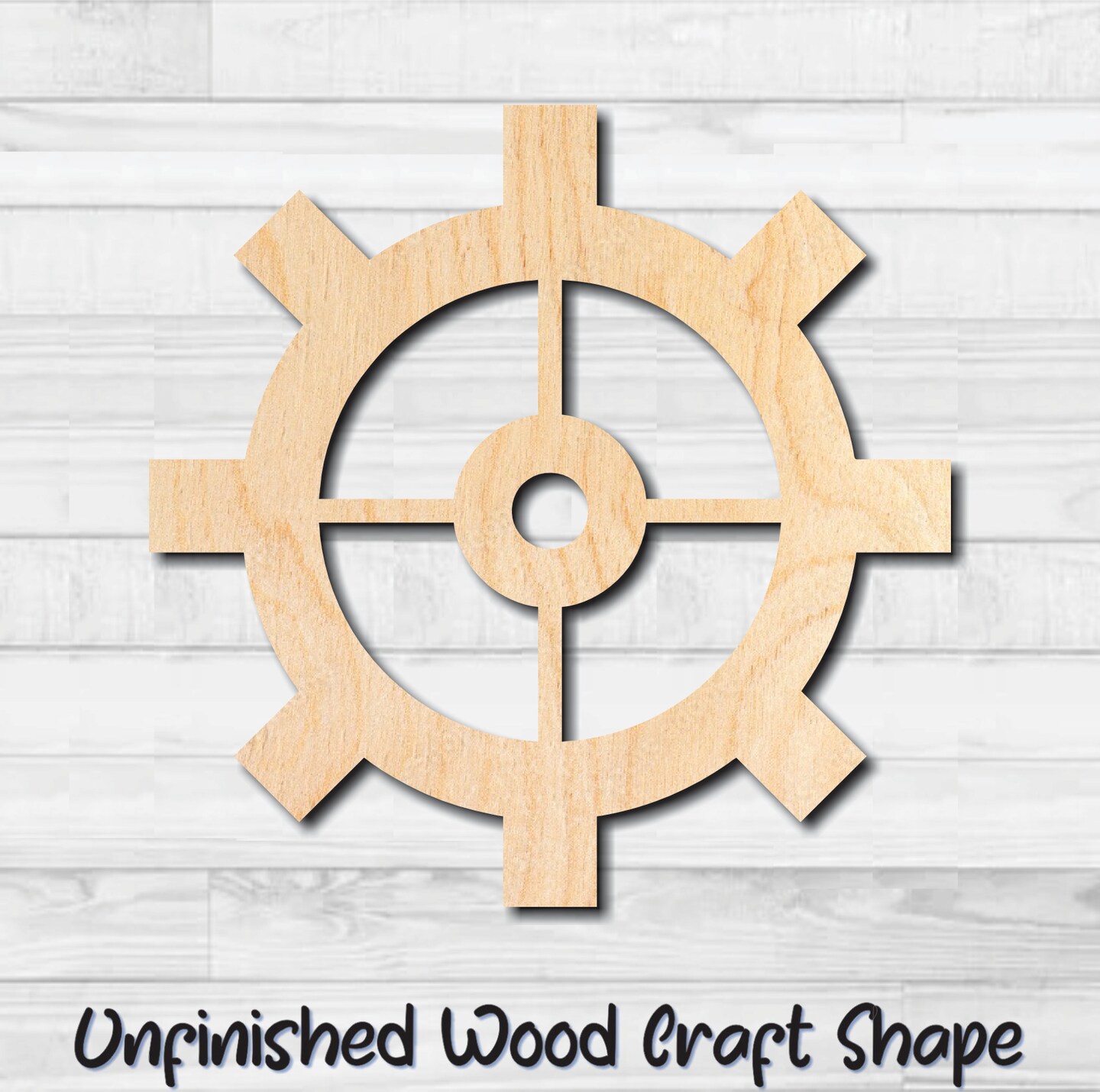 Gear 1 Cog Sprocket Unfinished Wood Shape Blank Laser Engraved Cut Out ...