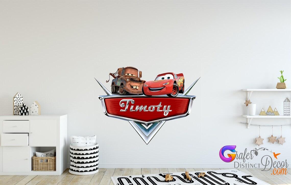Poster Cars - Flash McQueen Et Sally - Décoration Murale Chambre Enfants - Neuf