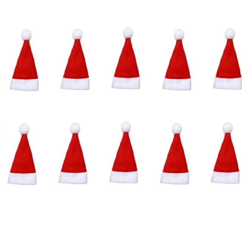 Kitcheniva Santa Hats Christmas Cutlery Holders Table Decoration 10 Pcs