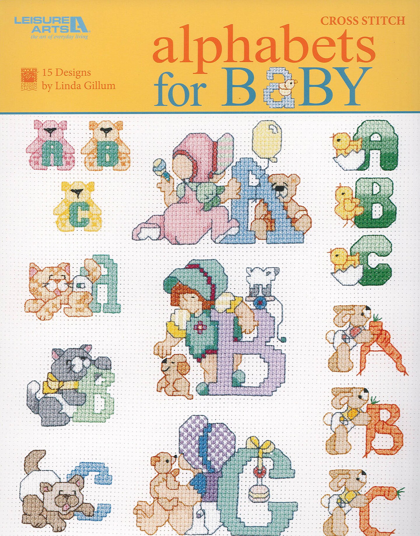 Leisure Arts Alphabets For Baby Cross Stitch Book