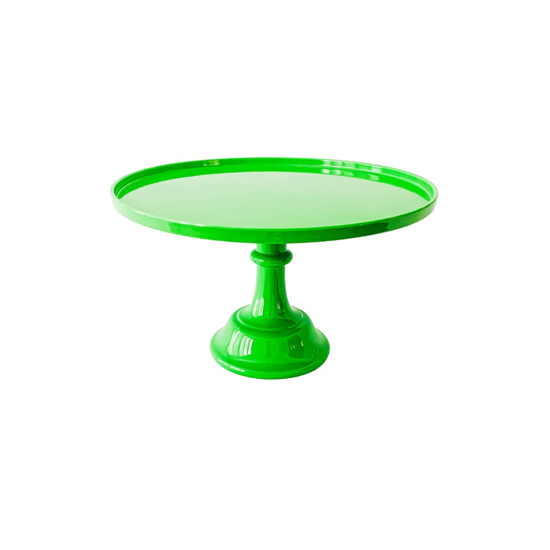 Bright Kelly Green Melamine Cake Stand – 11.5" Cupcake & Dessert Display for Parties, Events & Celebrations