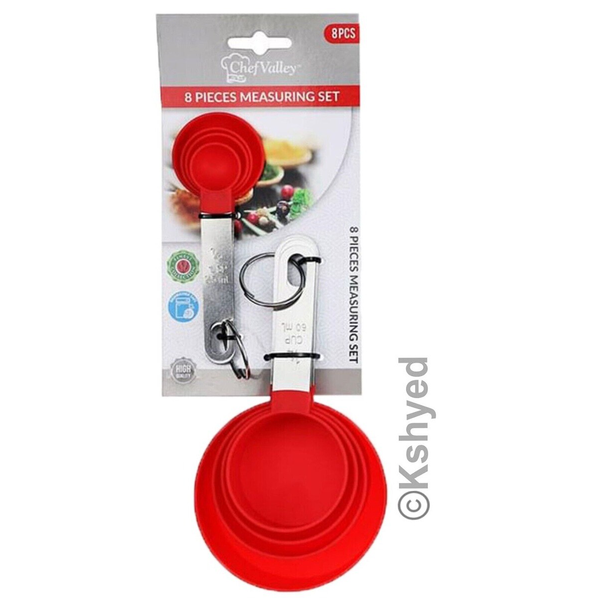 Plastic Measuring Cups and Spoons 8 pcs