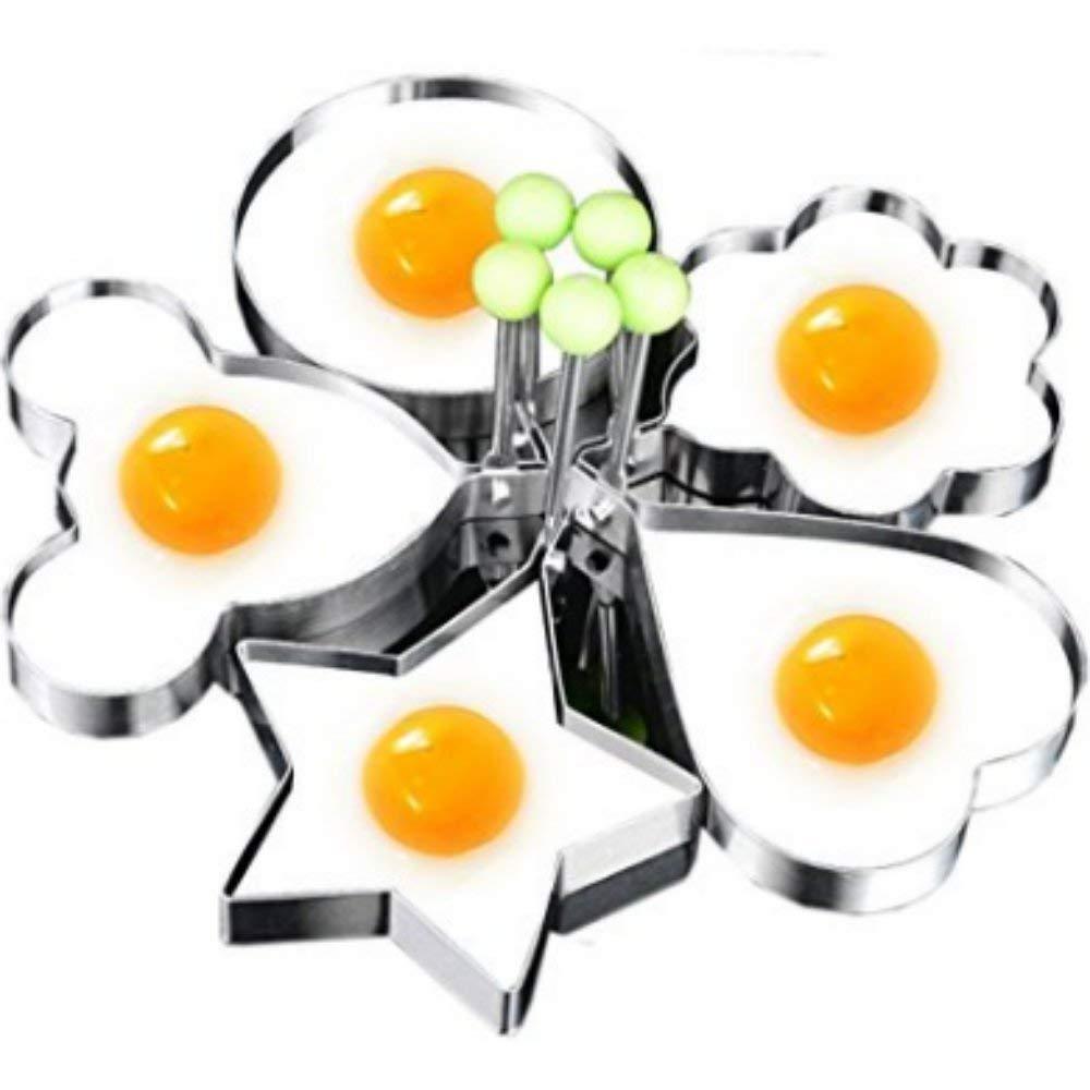 Kitcheniva Non Stick Stainless Steel Pancake Egg Ring Mold 5 Pcs