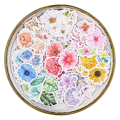 360 Pieces Flower Stickers SetDecorative Assorted Floral Sticker for Scrapbooking Planner Bullet Journals Supplies