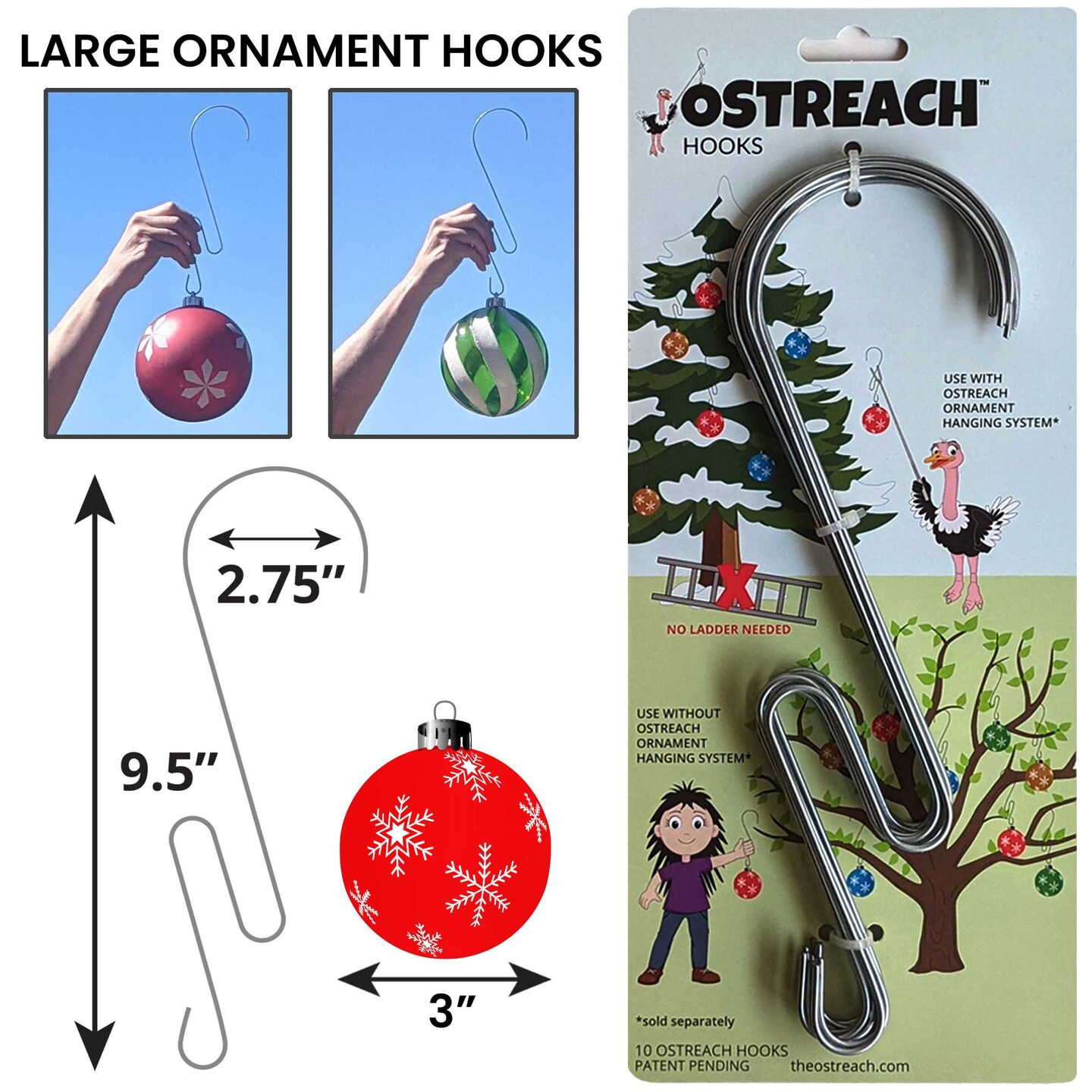 Ostreach Ornament Hooks Ornament Hangers Christmas Tree Hangers