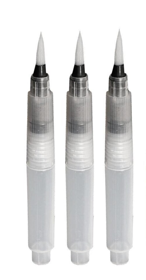 10PC Refillable Paint Brush Pens Water Color Pencil