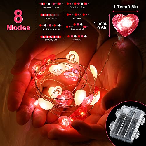 10 LED Warm White Love Heart Fairy String Light – Indoor Bedroom