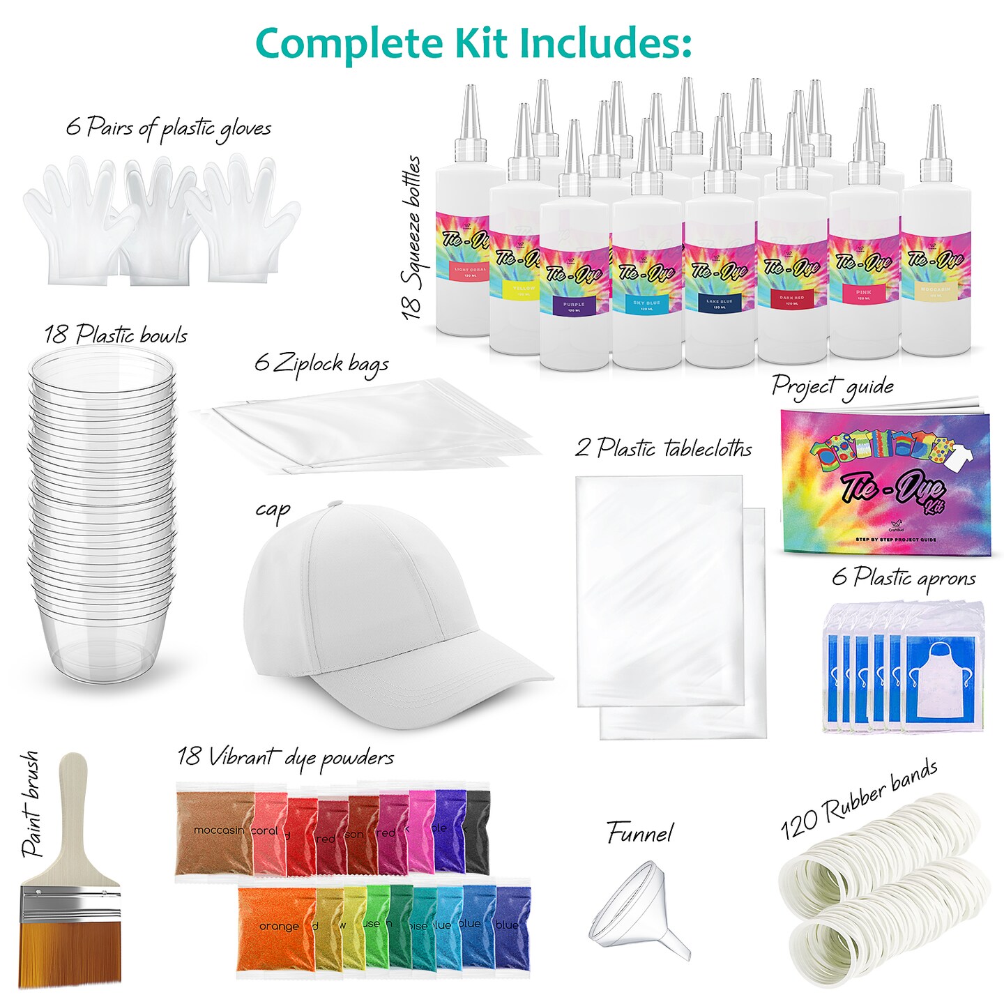 CraftBud DIY Tie Dye Kit