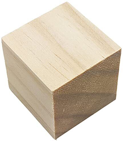 Kitcheniva Unfinished Birch Wood Blocks For DIY Crafts 1.5" 40 Pack