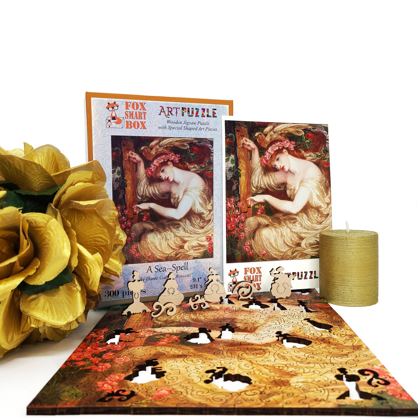 Wooden Jigsaw Puzzles for Adults - Uniquely Shaped Pieces - made in the USA by FoxSmartBox - 300 Pieces - A Sea–Spell product 5