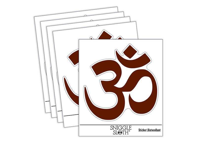 Om Aum Hinduism Buddhism Jainism Yoga Symbol Waterproof Vinyl Phone Tablet Laptop Water Bottle 