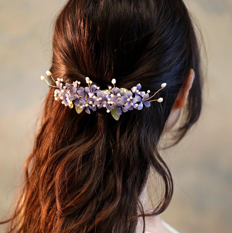 Purple hair pins handmade hair pins Lavender hair pins deals wedding hair piece Bridal hair pins