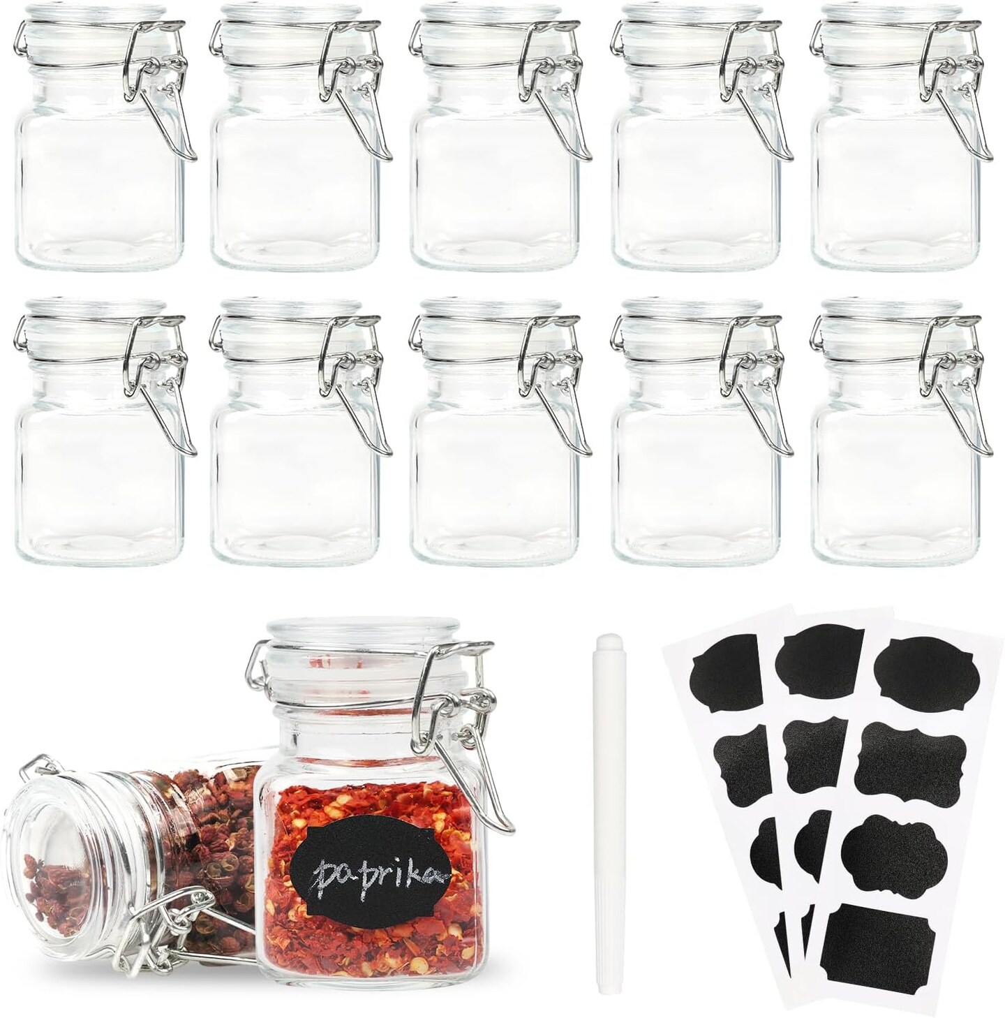 3.4 oz. Mini Glass Jars 12 packs with Lids