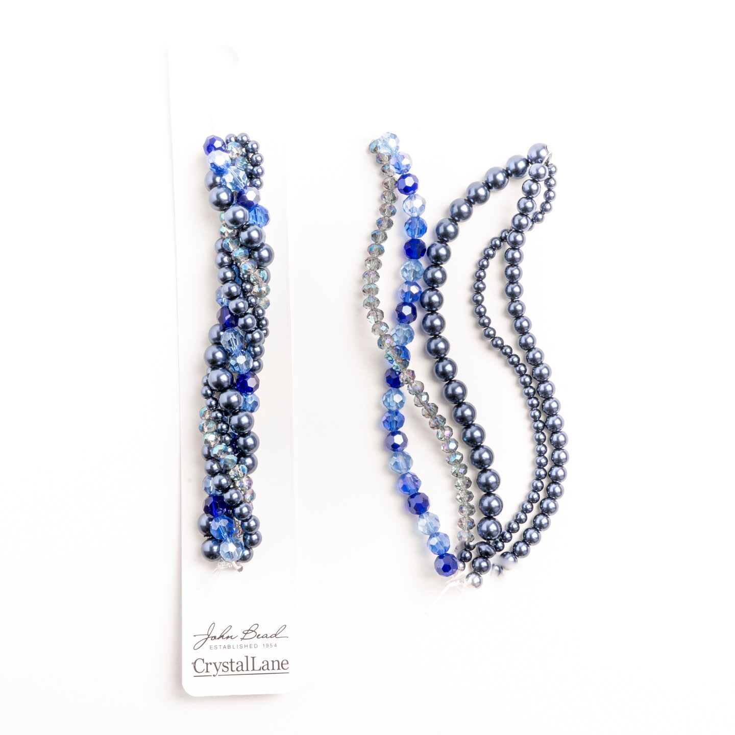 Crystal Lane DIY Forget-Me-Not Twisted Glass &#x26; Pearls Beads, 5 Strands