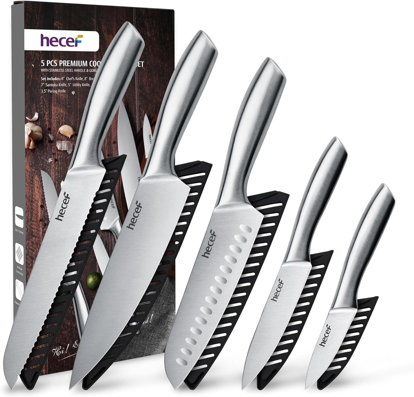 Ultra Sharp Kitchen Knife Set with Cover