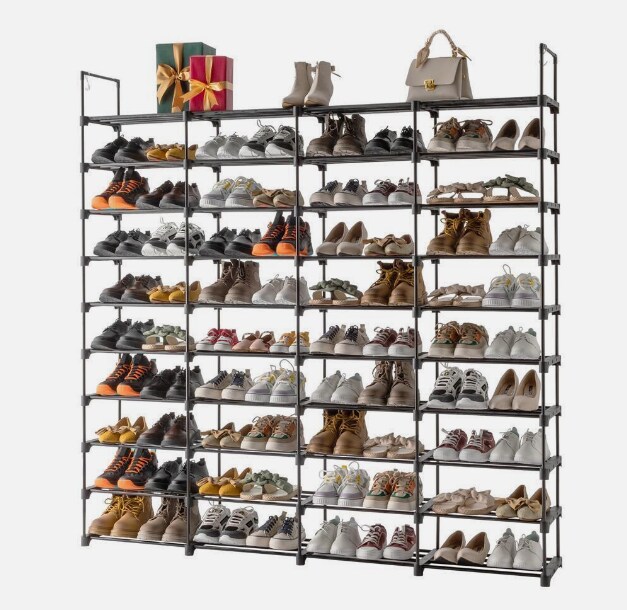 Standing 10 Tier 80 Pairs Shoe Rack Organizer Storage Shelf Home Saving