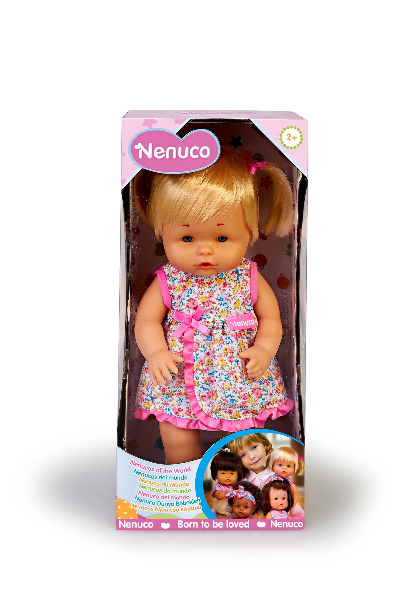 Nenucos of the World Caucasian Baby Doll - Light Skin Tone with Blue Eyes, 12&#x22; Doll