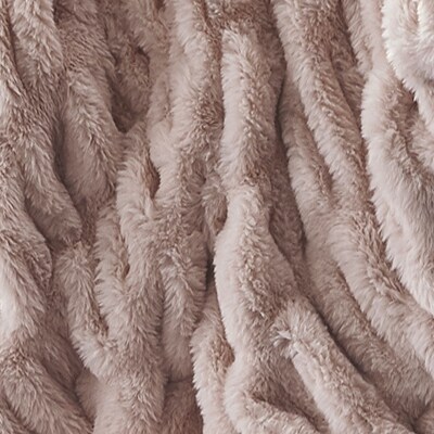 Karoline Faux Fur Cascade Rabbit Knit Throw