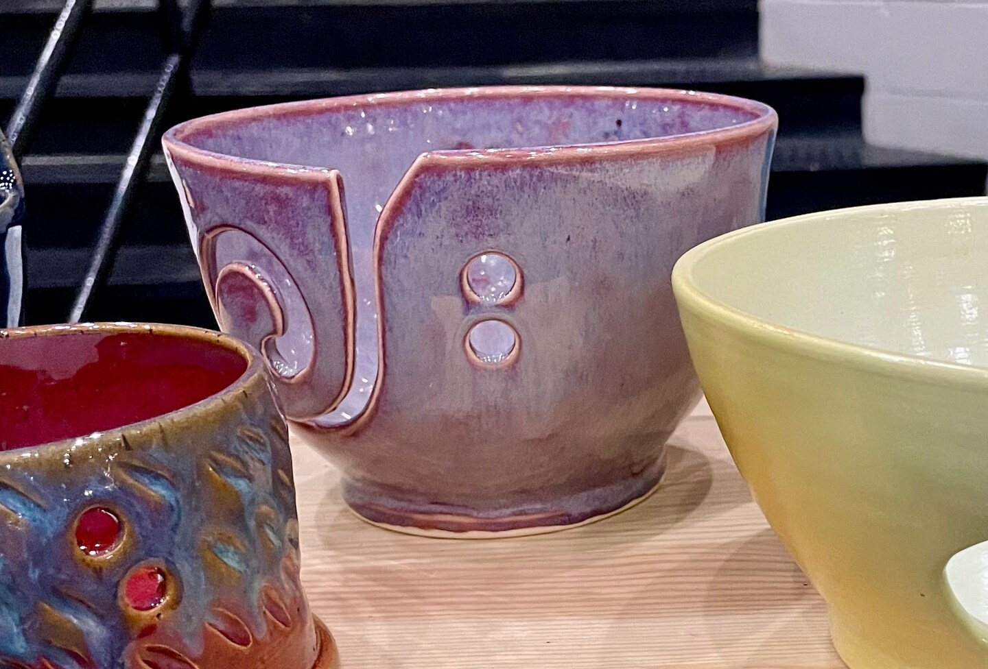 Purple Speckled Ceramic Yarn Bowl – NerdCraft