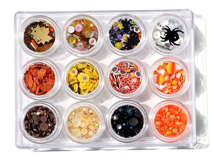 Buttons Galore Fall Halloween Embellishment Assortment for Crafts - 12 Colors