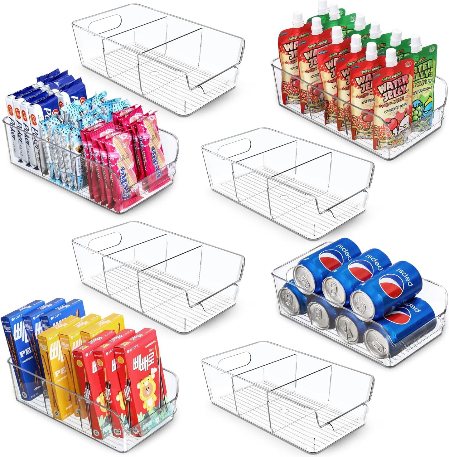 2 Pack Can Organizer Stackable Food Storage Holder Kitchen Cabinet Pantry  Rack