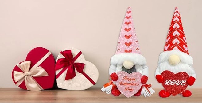 2 PCS Valentine&#x27;s Day Gnomes Decorations Mr and Mrs Gnomes, Valentines Day Gnome Plush, Valentines Home Table Decor, Valentine&#x27;s Day Supplies, Valentine&#x27;s Day Decorations