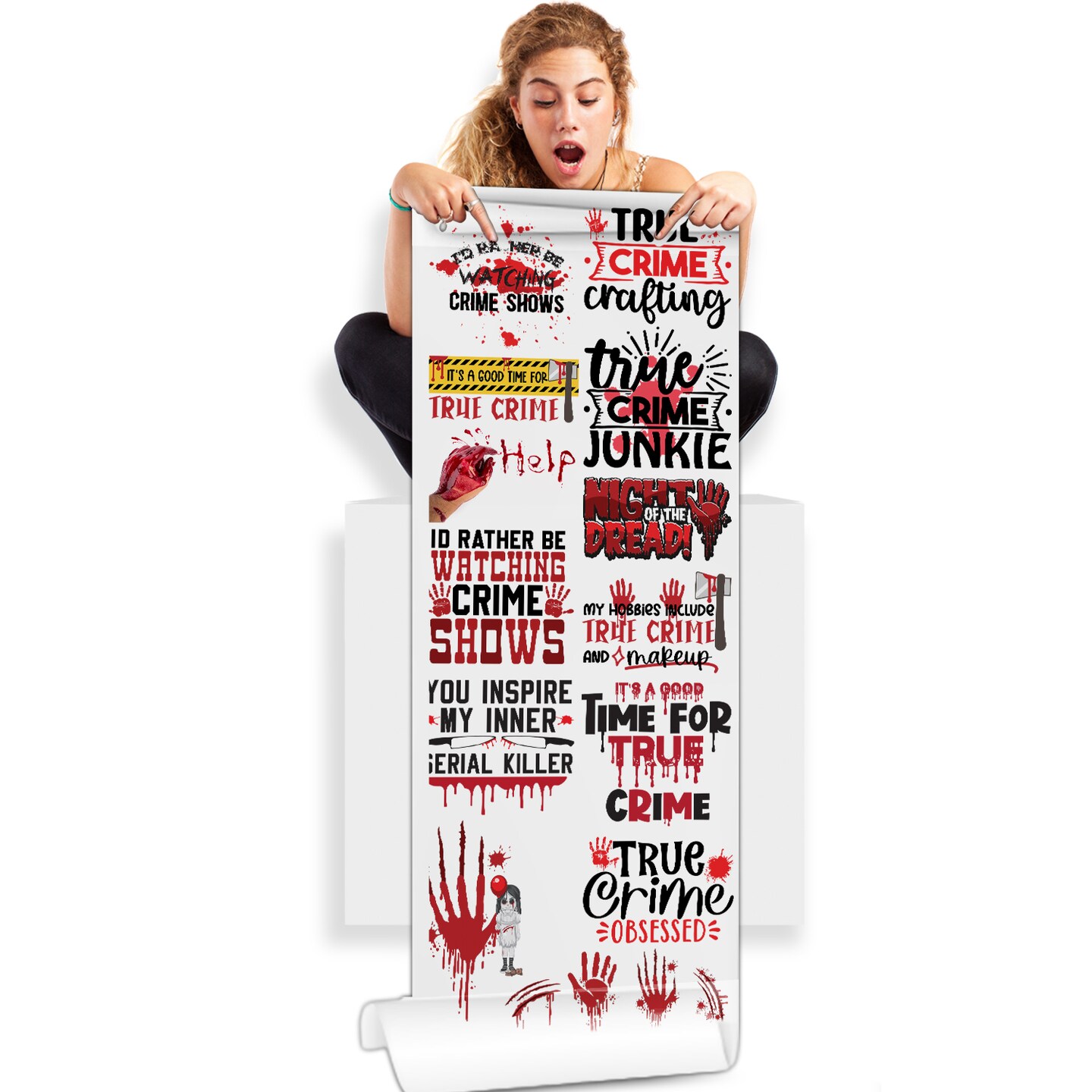 True Crime Enthusiast DTF Direct to Film Gang Sheets 22x60 DTF true-crime-enthusiast-dtf-direct-to-film-gang-sheets-22x60-dtf