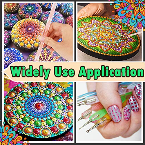 Mandala Dotting Tools Painting Kit - Rock Dot Paint Stencils Tool Set Art Craft Supplies Kits Tray Brush Zipper Pen for Nail Stone Mandala Arts Drawing Home Decor Activity | Mothers Day Gift