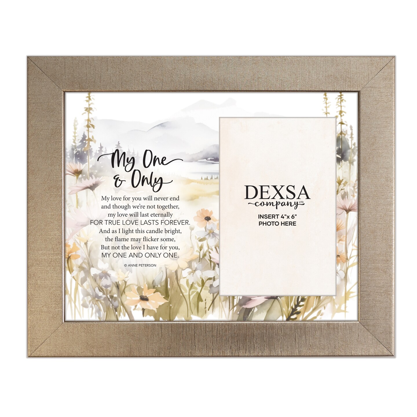 My One &#x26; Only Bereavement Photo Frame Wood Plaque with Easel and Hook Wall Tabletop Art - 10 inches x 12 inches - Hold 4x6 Photo