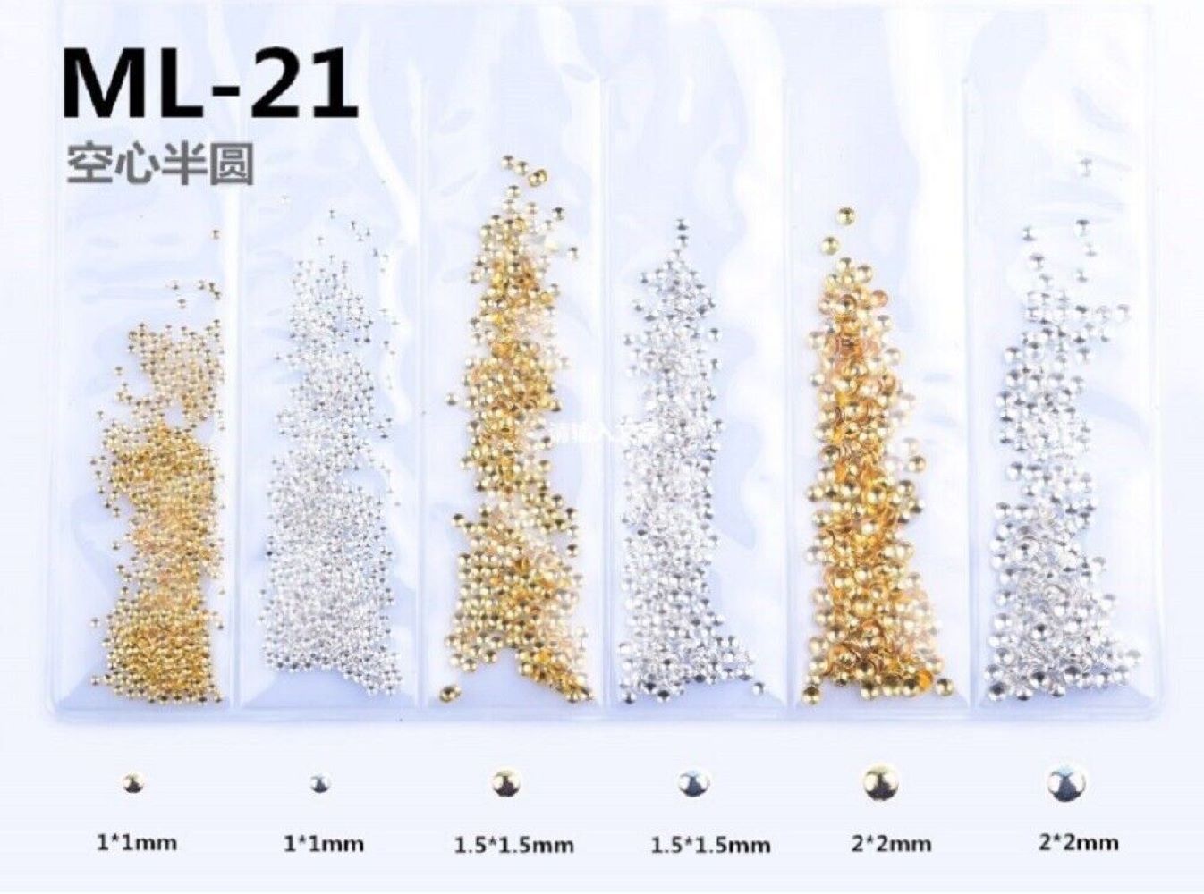 Kitcheniva 3D Ocean Rivets Gold Rhinestones Nail Art Decoration Michaels