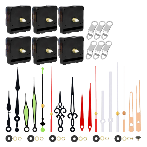 Kitcheniva DIY Wall Quartz Clock Movement Mechanism Replacement 6 pcs