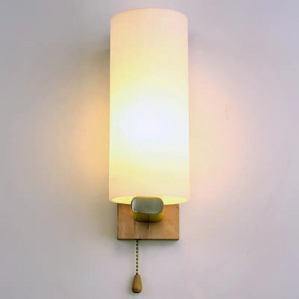 Modern Glass Wooden Wall Lamp