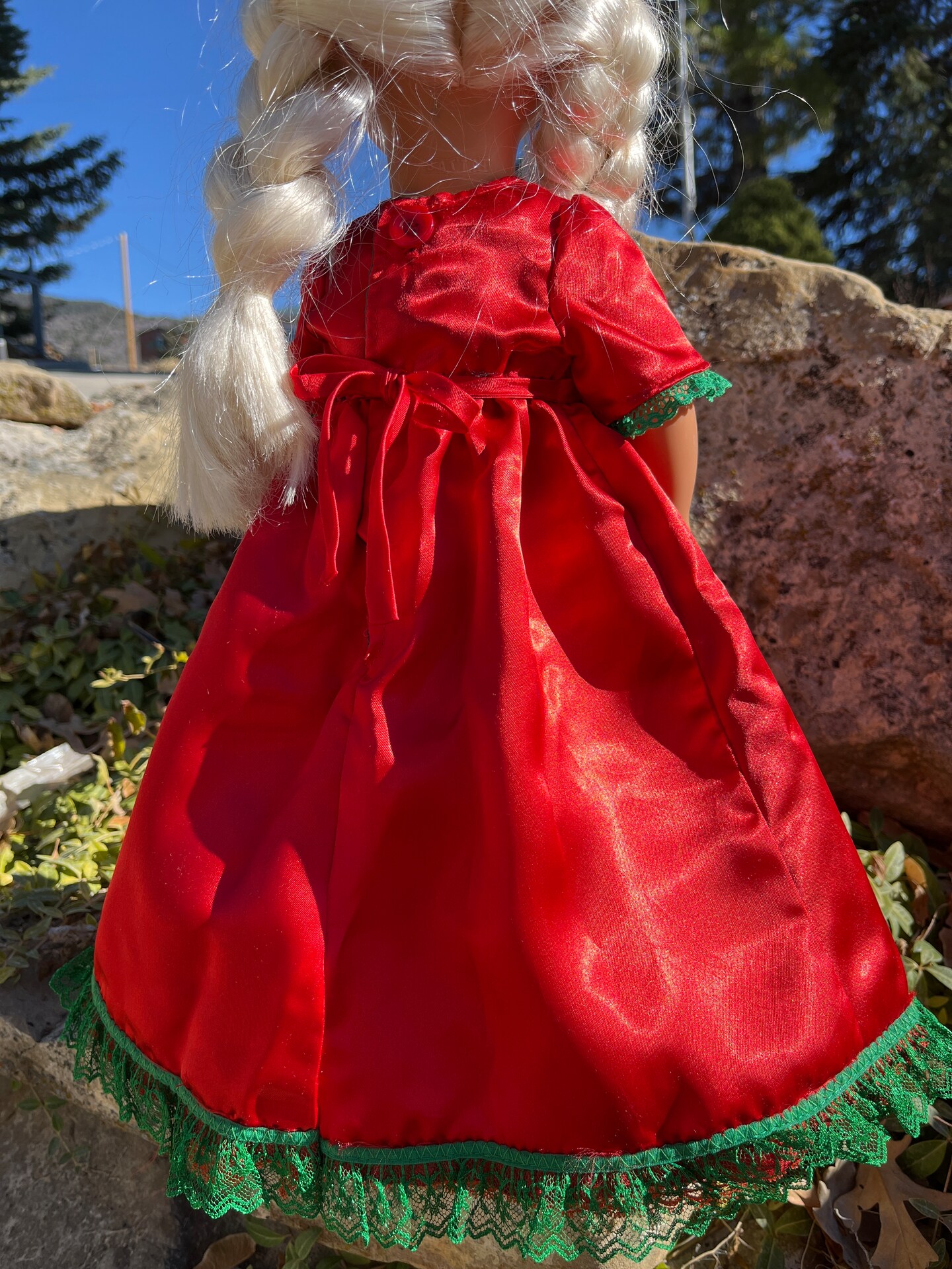 american doll christmas dresses 18" Doll Clothes Fits American Girl/Our Generation Dolls - Christmas Dress