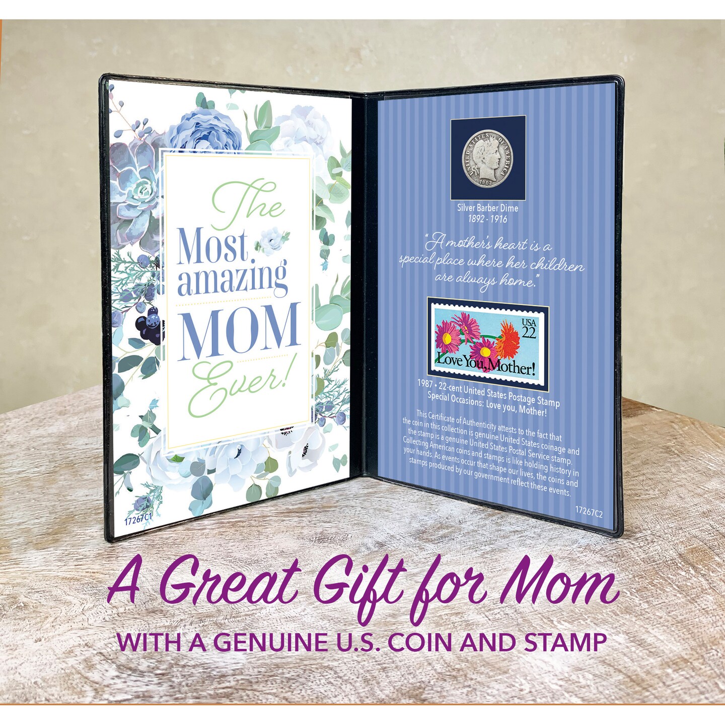 Card For Mother Coin and Stamp Collectible Greeting