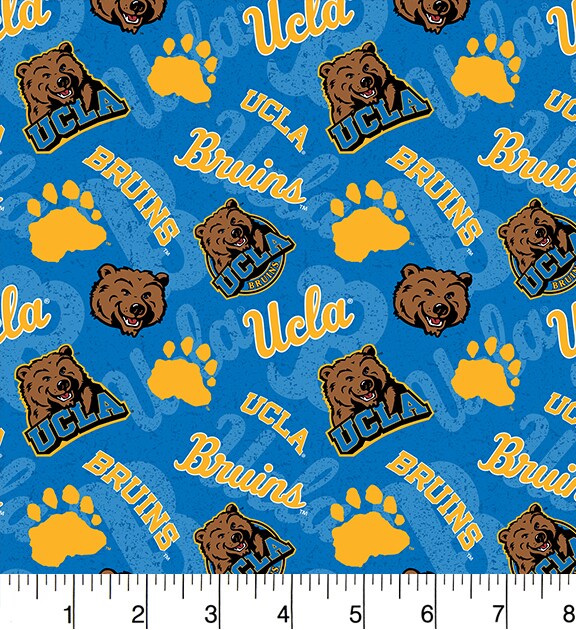 Sykel Enterprises-UCLA Cotton Fabric-UCLA Bruins Tone On Tone Cotton Quilting Fabric