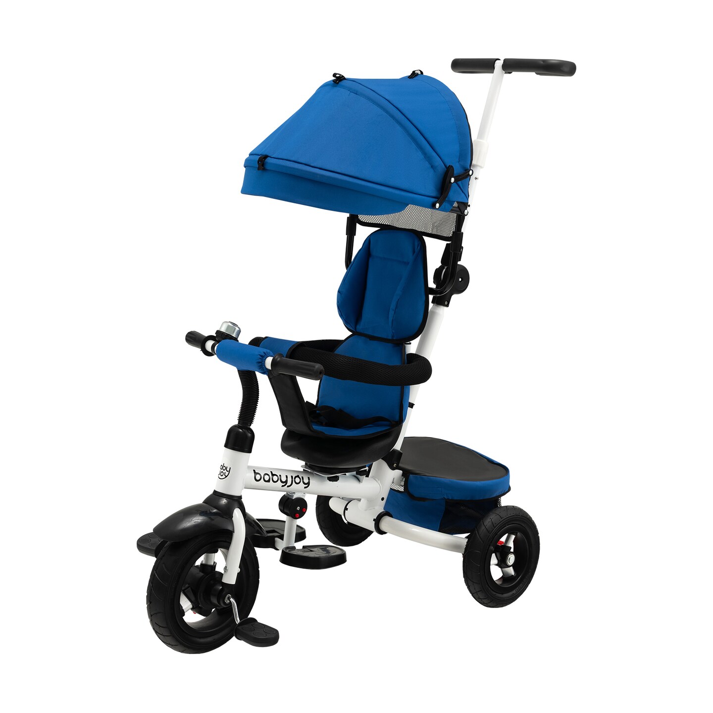 Folding Tricycle Baby Stroller with Reversible Seat and Adjustable Canopy