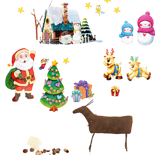 Christmas Wall Decals Stickers Appliques Home Decor